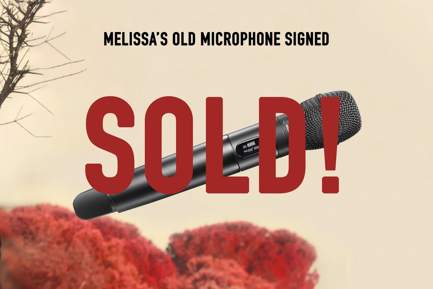 (SOLD) Melissa's old microphone signed