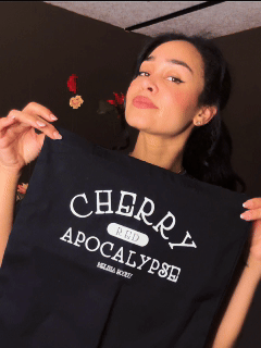 Cherry Red Apocalypse - 2 sides Organic Cotton Tote Bag